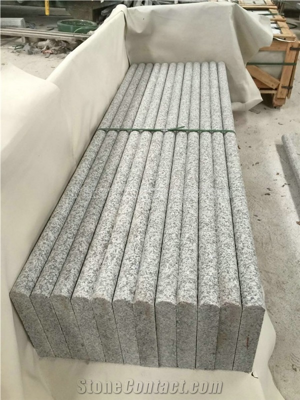 High Quality&Best Price China G623 Light Grey Granite Steps/Sesame White Flamed Granite Steps/Cheap Bianco Crystal Granite in Stairs Steps/Beveled Long Edge/Natural Building Stone Interior