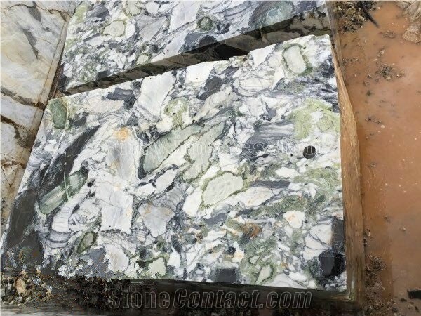 Hot Sale White Beauty Marble Block/Ice Green Marble Block/Green Jade Building Stone/Cold Jade Marble Block/Primavera Marble Stone/White Beauty Marble Block