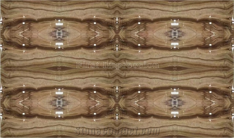 New Polished Yellow Wood Grain Onyx Slabs & Tiles/China Dark Yellow Onyx Slabs for Tv & Sofa Wall/Best Price Wooden Onyx Big Slabs/Luxury Brown Onyx