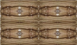 New Polished Yellow Wood Grain Onyx Slabs & Tiles/China Dark Yellow Onyx Slabs for Tv & Sofa Wall/Best Price Wooden Onyx Big Slabs/Luxury Brown Onyx