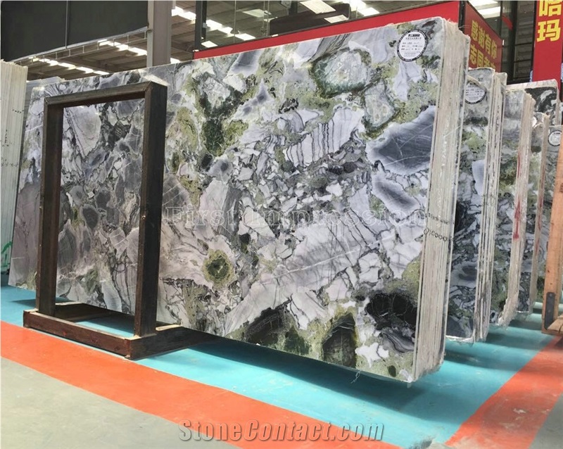 White Beauty Chinese Marble Tiles & Slabs/Ice Connect Marble/Ice Green/China Green Marble/Green Marble Slabs& Tiles/Ice Connect Marble for Floor & Wall Covering
