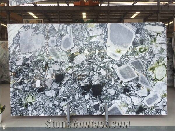 White Beauty Chinese Marble Tiles & Slabs/Ice Connect Marble/Ice Green/China Green Marble/Green Marble Slabs& Tiles/Ice Connect Marble for Floor & Wall Covering