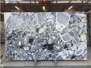 White Beauty Chinese Marble Tiles & Slabs/Ice Connect Marble/Ice Green/China Green Marble/Green Marble Slabs& Tiles/Ice Connect Marble for Floor & Wall Covering
