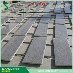 New G654 Dark Gray Granite Tiles Slabs Gray Color Stone Form Cut to Size Interior Exterior Usage Hard Dencity Flamed Surface Processing Wall Floor Covering Pattern Hot Sales