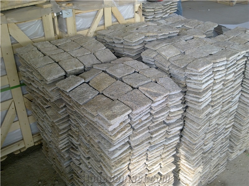 Yellow Brown Quartzite Cobblestone