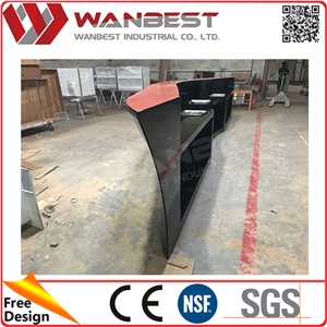 Acrylic Led Cocktail Bar Table Black Color Boat Shaped Home Bar