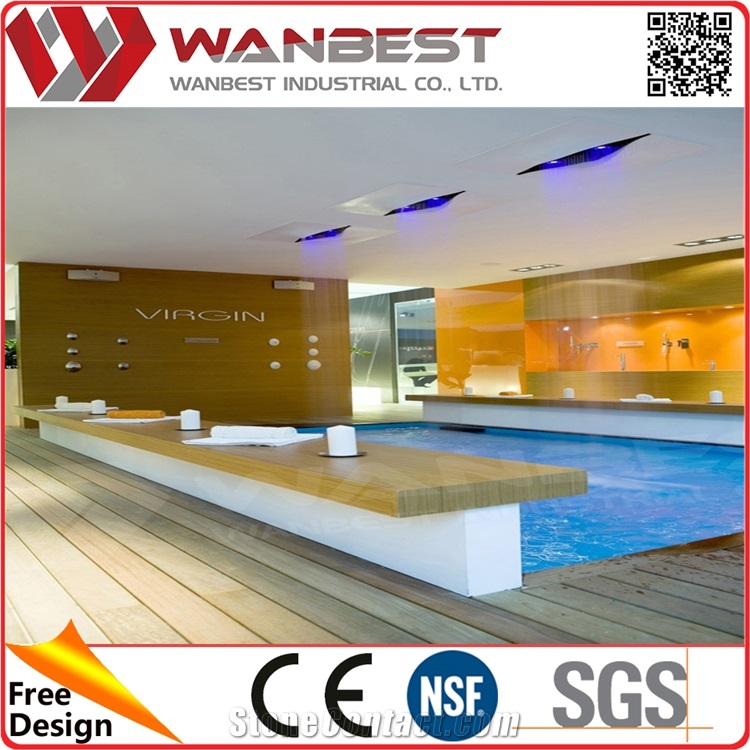 Artificial Stone Black L Shape Bar Tables and Stools Cheap Bar Furniture