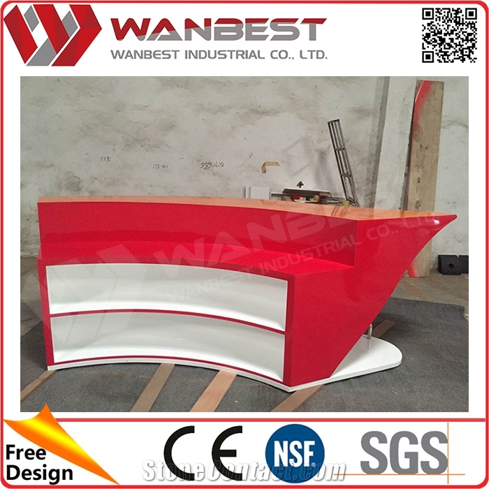 Bar for Home Furniture Acrylic Solid Surface Boat Shaped Bar Counter