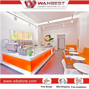 Popular Wholesale Yellow Color Pub Table and Chair Set Solid Surface Marble Custom Home Bars