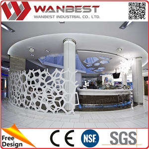 Restaurant Bar Tops Acrylic Solid Surface Commercial Bar Counter for Sale