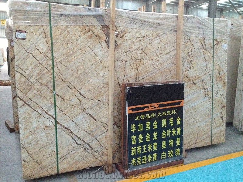 Good Price High Quality Polished Picasso Gold Marble,Picasso Golden Marble,Golden Picasso Marble Tiles & Slabs & Cut-To-Size for Floor Covering and Wall Cladding