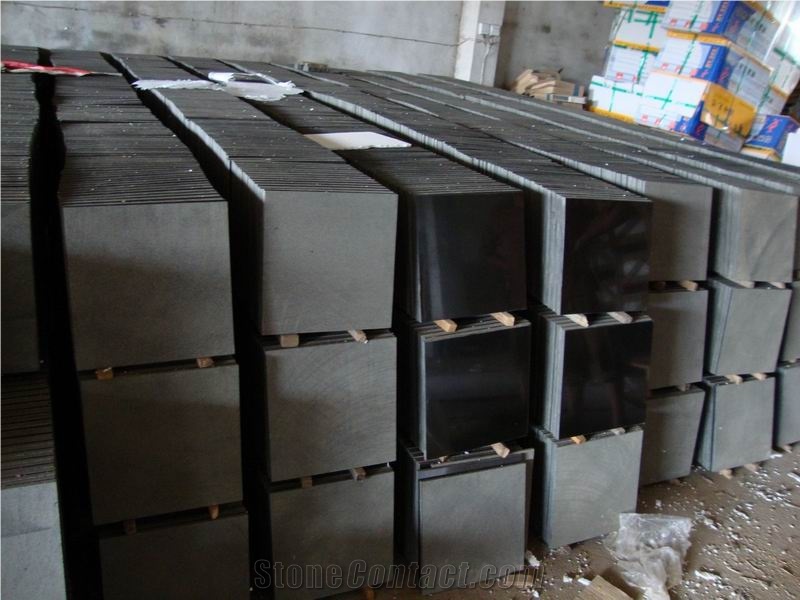 Lava Black Basalt Tiles & Slabs, Hainan Black Basalt Stone (Good Price)