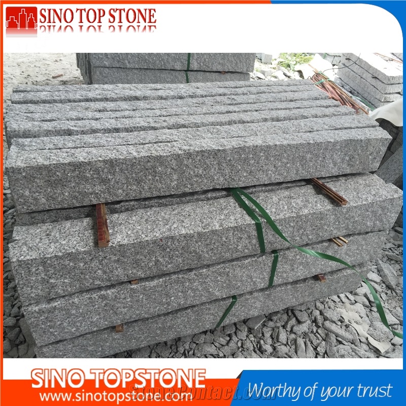 Bianco Crystal Granite G603 Granite Pillars, Chinese Grey Granite G603 Pineappled Palisades