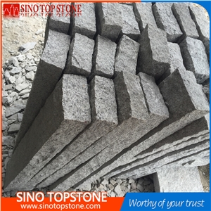 Bianco Crystal Granite G603 Granite Pillars, Chinese Grey Granite G603 Pineappled Palisades