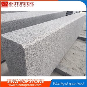 G603 Flamed Kerbstone, G603 Light Grey Granite Flamed Bevel Edge Kerbstones, Grey Granite Road Stone, Side Stone