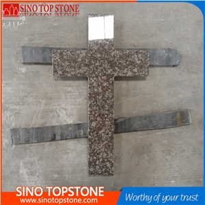 Granite Tombstone G664 Nice Poland Style Cross Shape Headstone
