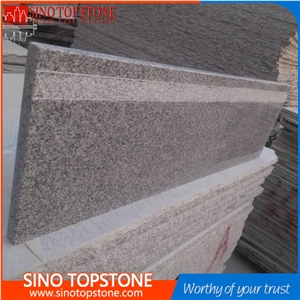 Natural Polished G603 Grey Granite Stair with 5cm Flamed Anti-Slip Line