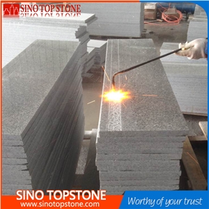 Natural Polished G603 Grey Granite Stair with 5cm Flamed Anti-Slip Line