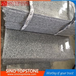 Pepperino Light G603 Granite Stair,Crystal White Granite Steps,G3503 Blanco Gamma Light Gray Stair Riser, Anti Slip Grey Granite Stairs
