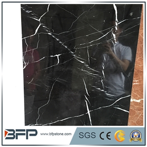 Alcantara Black Marble Tiles,Nero Marquina Marble Floor Tiles,Negro Markina Marble Wall Tiles