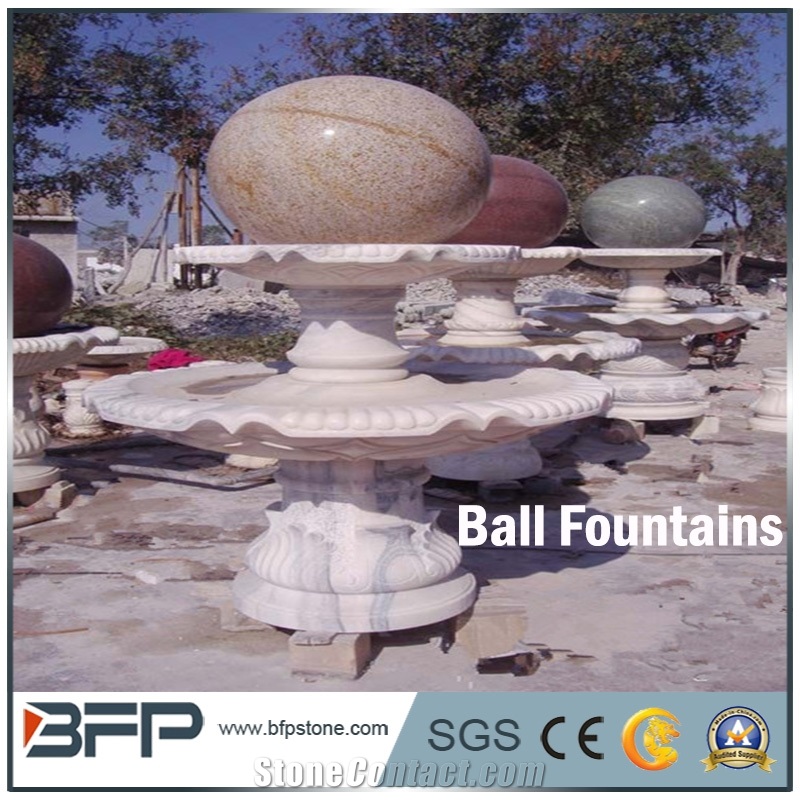 Floating Ball Fountain Garden Fountain Sculpture Fountain Statue Fountain White Marble Fountain
