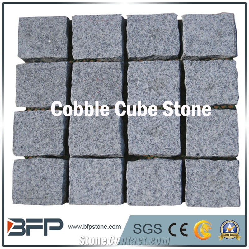 G603 Granite Cube Stone, Sesame White Paver Sets, Bianco Crystal Cube Stone, Padang White Cobble Stone for Garden Paving, Road Paving