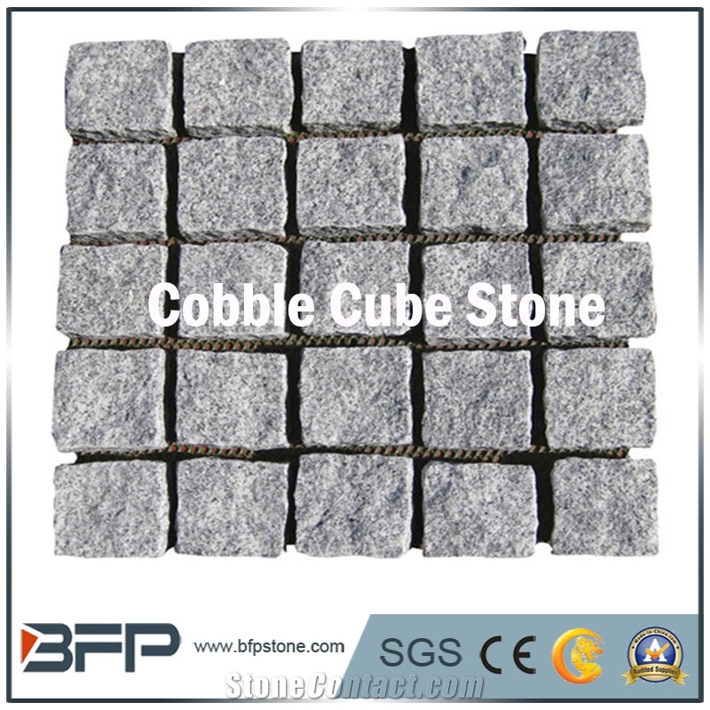 G603 Granite Cube Stone, Sesame White Paver Sets, Bianco Crystal Cube Stone, Padang White Cobble Stone for Garden Paving, Road Paving
