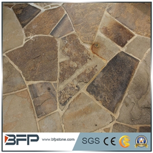 Slate Crazy Paving, Slate Mesh Paving, Slate Net Paste, Random Flag Stone, Rusty Slate Flagstone