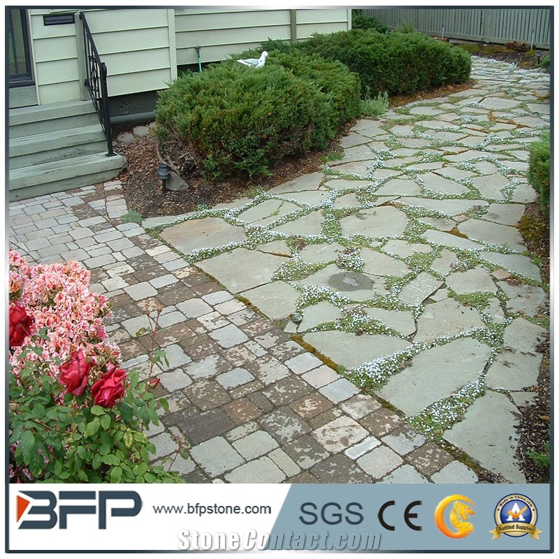 Slate Random Flagstone / Rusty Slate Flagstone / Landscaping Stones / Crazy Stone / Irregular Flagstone Landscape