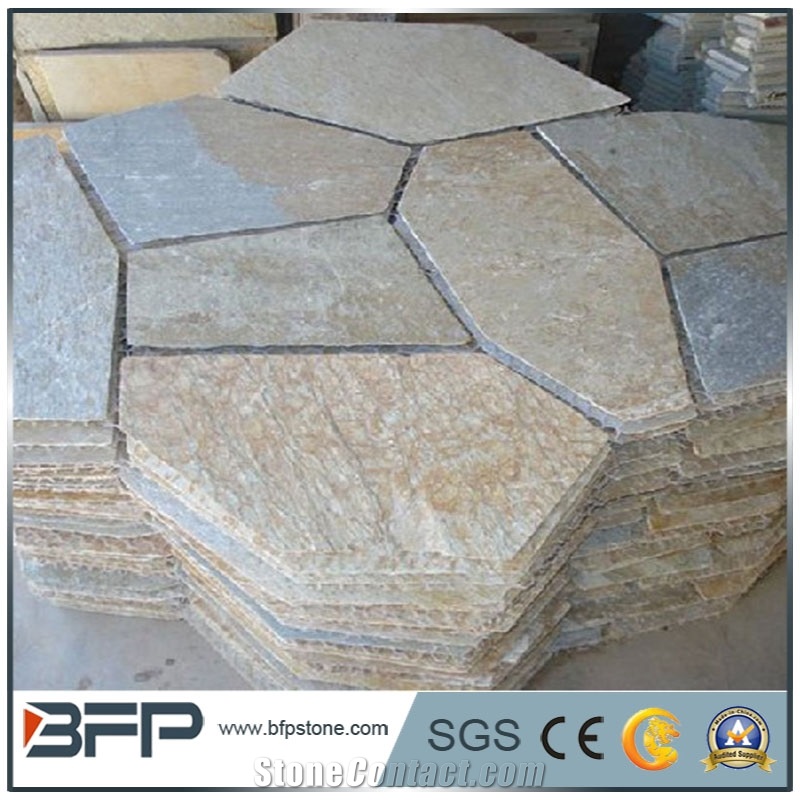 Slate Random Flagstone / Rusty Slate Flagstone / Landscaping Stones / Crazy Stone / Irregular Flagstone Landscape