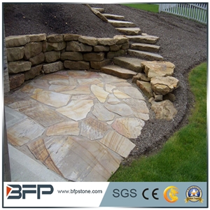 Slate Random Flagstone / Rusty Slate Flagstone / Landscaping Stones / Crazy Stone / Irregular Flagstone Landscape