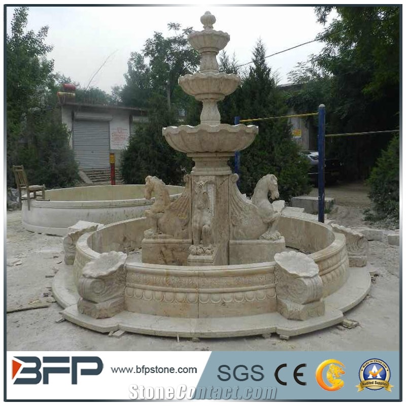White Marble Sculptured Fountain&Granite Floating Sphere Fountain&Handcarved Exterior Fountains for Garden Decoration& Large Garden Water Fountain