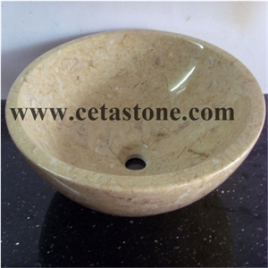 Beige Marble Sink & Round Basins & Bathroom Sinks & Countertop Basin & Simple Round Basin Beige Marble Sink & Round Basins & Bathroom Sinks & Countertop Basin & Simple Round Basin