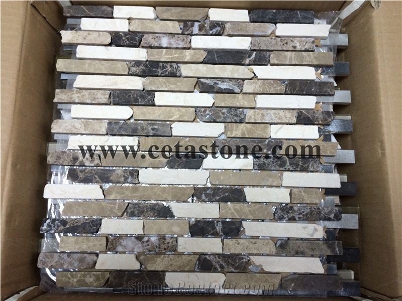 Glass Stone Mosaic&Color Mixed Stone Mosaic&Grey Stone Mosaic&Polished Mosaic