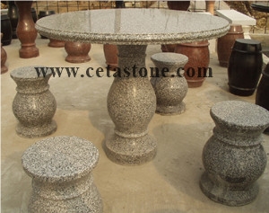 Grey Granite Table Sets&Garden Tables&Garden Table &Chairs