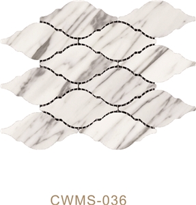 Carrara White/Venato Carrara Mosaic Pofung Marble