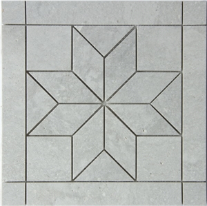 Pofung Marble Grey Marble Flower Shape Mosaic