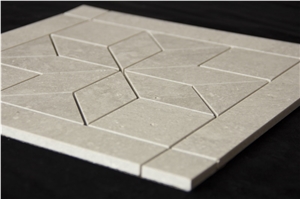 Pofung Marble Grey Marble Flower Shape Mosaic