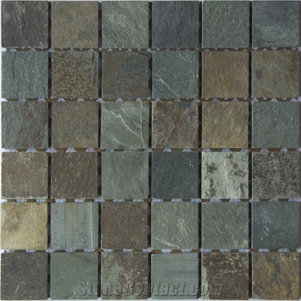 Pofung Marble Slate Culture Grey Brownish Mosaic