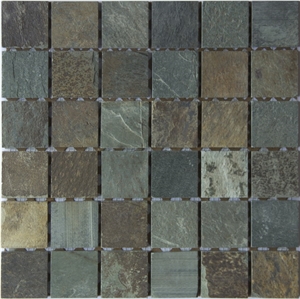 Pofung Marble Slate Culture Grey Brownish Mosaic