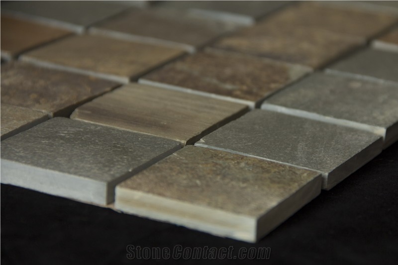 Pofung Marble Slate Culture Grey Brownish Mosaic