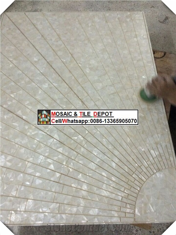 China White Mother Of Pearl Shell Mosaic,Abalone Shell,Shell Tile