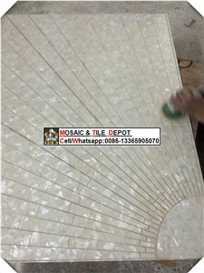 China White Mother Of Pearl Shell Mosaic,Abalone Shell,Shell Tile