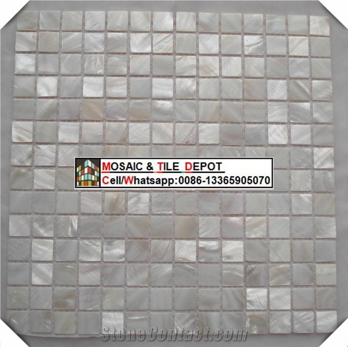 China White Mother Of Pearl Shell Mosaic,Abalone Shell,Shell Tile