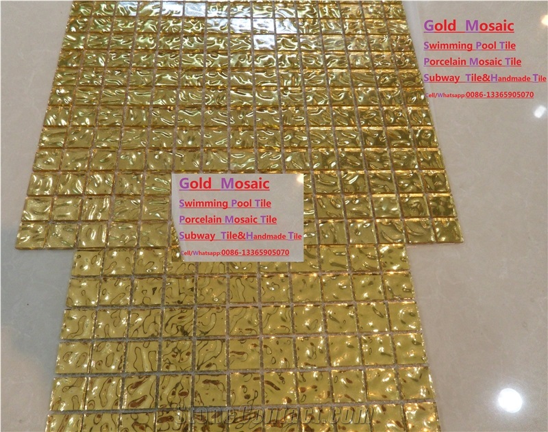 New Gold Mosaic Tile,China Mosaic Tile,Swimming Pool Tile