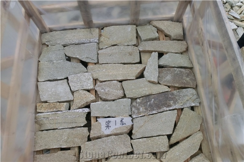 Random Flagstone Wall, Irregular Flagstone Cladding, Random Flagstone Wall Paver, Irregular Flagstone Courtyard Wall