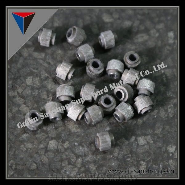 Beige Marble Cutting Beads Sintered Beads, Quartz Stone Cutting Diamond Wires Beads