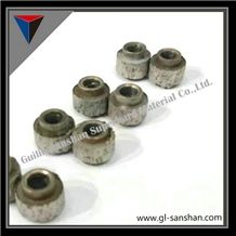 Beige Marble Cutting Beads Sintered Beads, Quartz Stone Cutting Diamond Wires Beads
