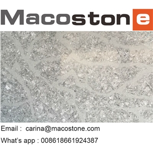 Popular Marble Look Design Slab, Grey Quartz Stone Tiles