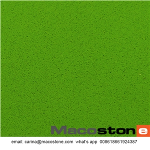 Pure Green Color Quartz Slab